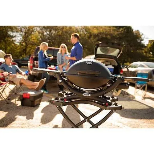 Weber Q1200 Liquid Propane Portable Gas Grill, Black image 3